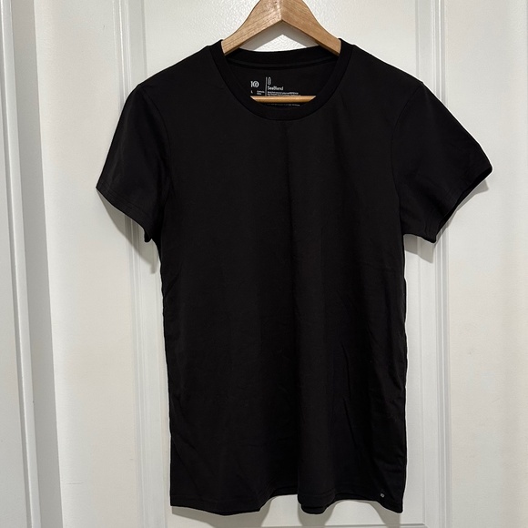 Tentree | Tentree Women’s Seablend Black Crew Neck Short Sleeve Tee Size Large - Picture 1 of 7